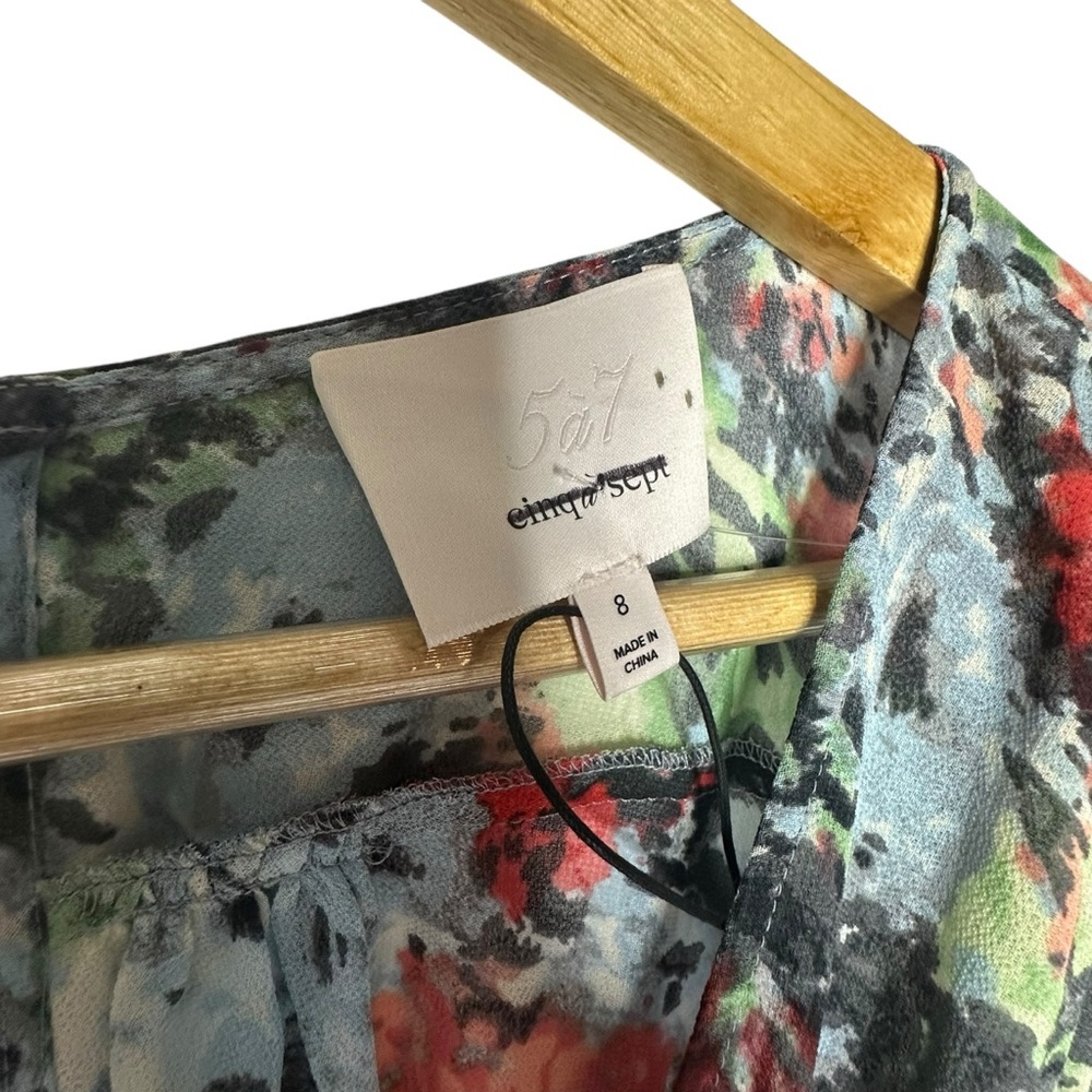 NWOT Cinq a Cept Leigh Floral Maxi Dress 8 - Picture 9 of 16